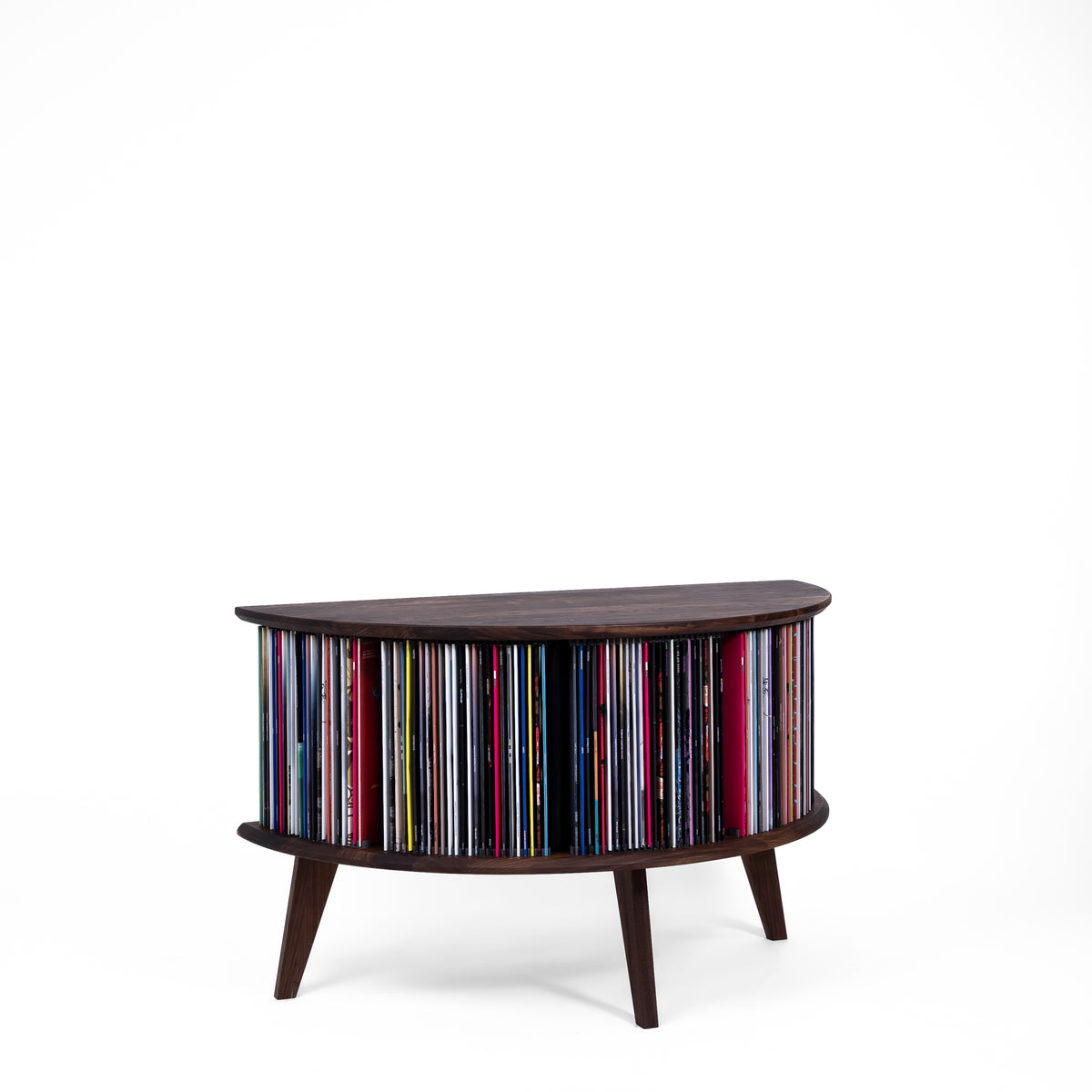 Vinyl storage in Walnut – Display LUNA