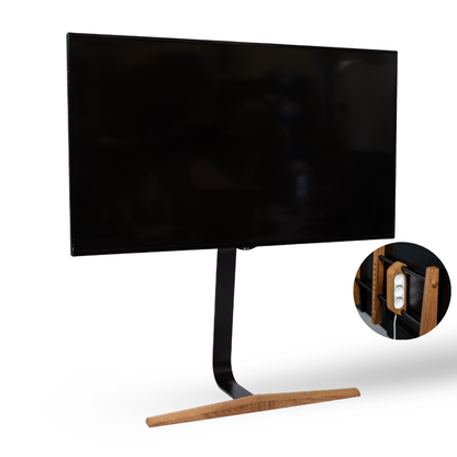 TV stand with swivel function in oak – NOMI