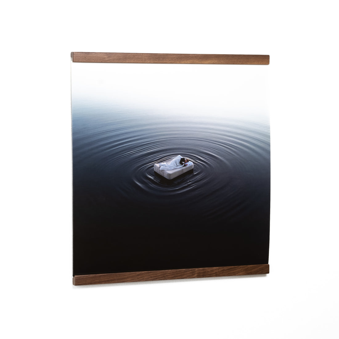 Display voor vinylplaten – ENKEL exemplaar in walnoothout