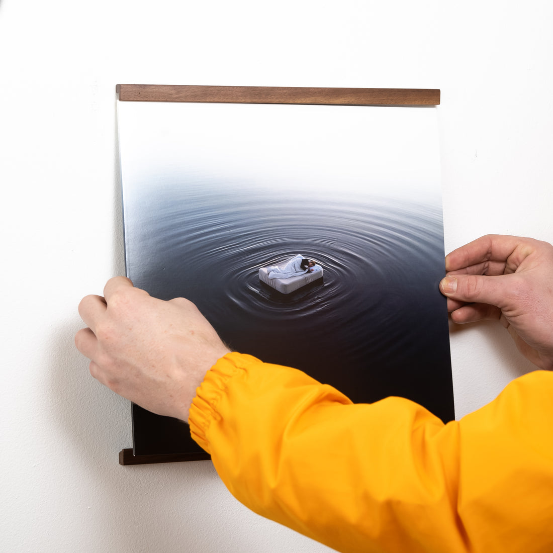 Display voor vinylplaten – ENKEL exemplaar in walnoothout