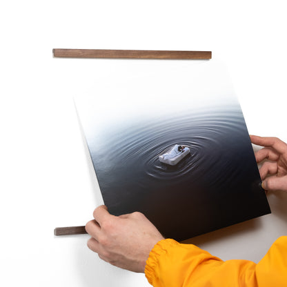 Display til vinylplader – SINGLE i valnød