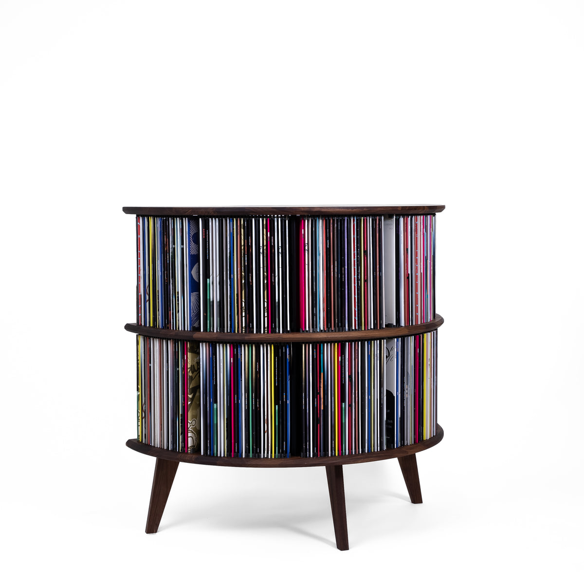 Vinyl storage in Walnut – Display LUNA