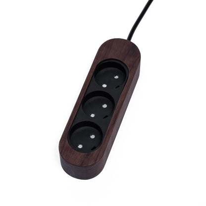 Power strip in wood – Walnut