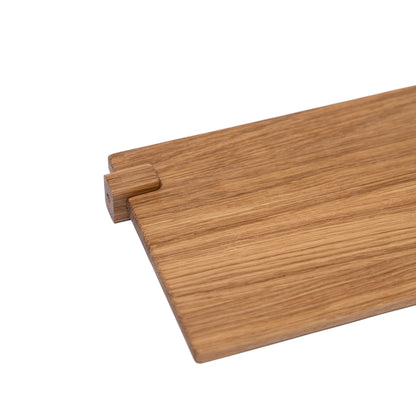 Eikenhouten plank voor tv-meubel op wielen – SIKA