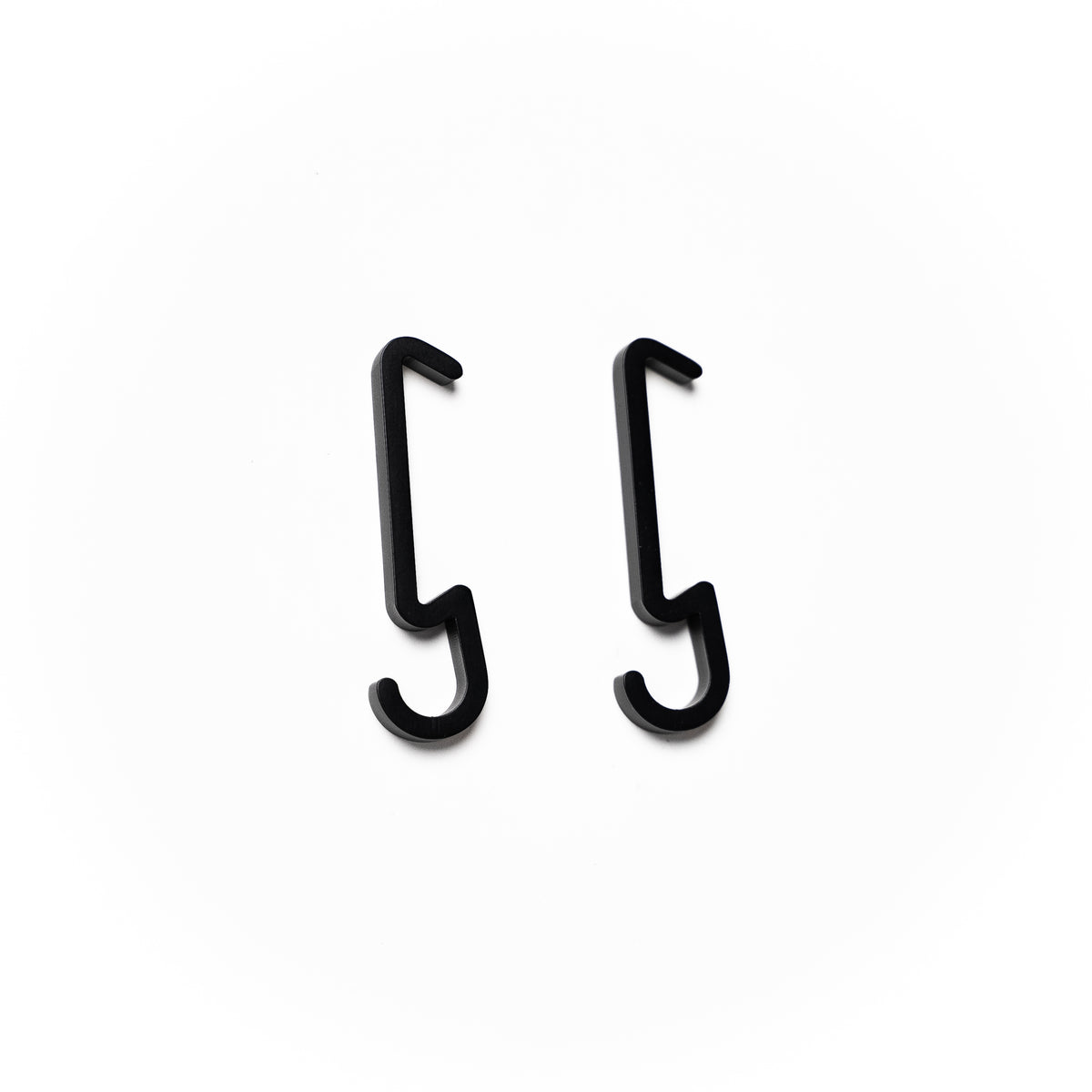 Metal hook for OTTO coat rack - Black (2 pcs)
